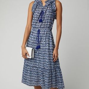 FIGUE
Gabriella Tiered Cotton Midi Dress (blue)